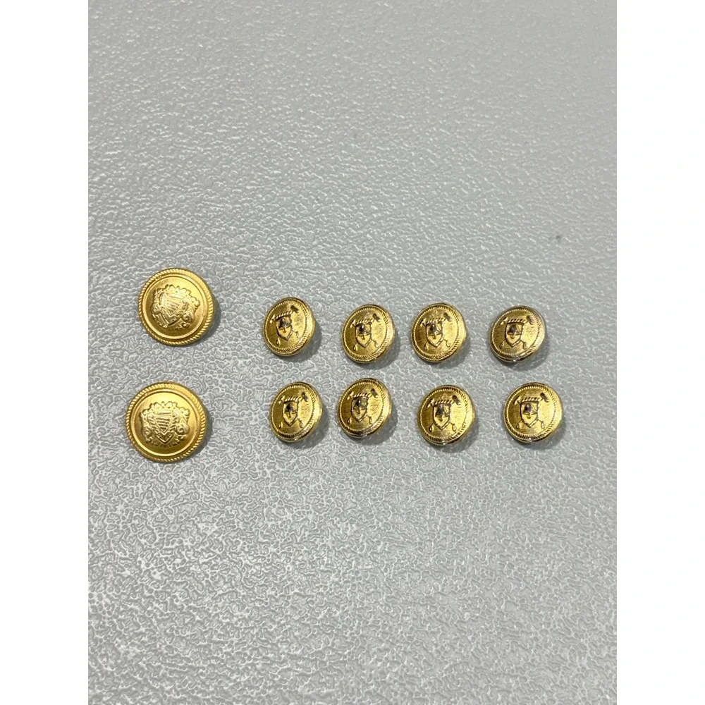 Vtg Polo University Club Ralph Lauren Blazer Buttons Gold Tone Crest 10pc preppy